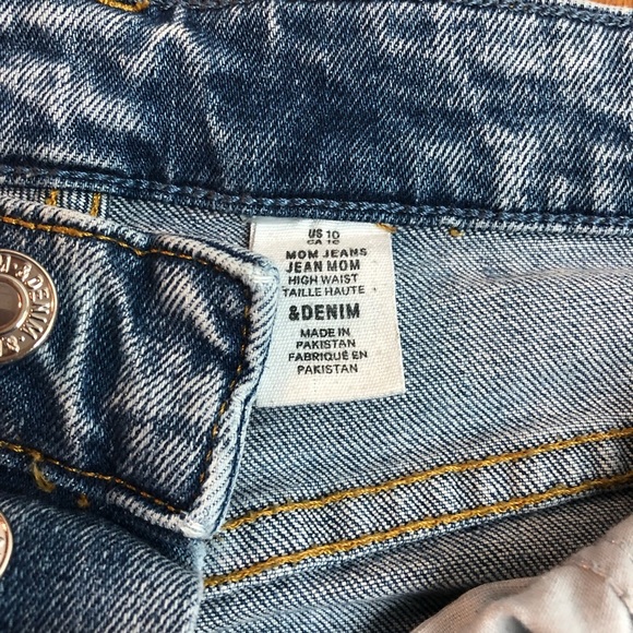 H&M High Waisted Mom Jeans Straight Leg Size 10 - Picture 7 of 8